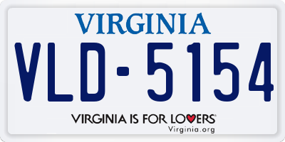 VA license plate VLD5154