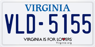 VA license plate VLD5155