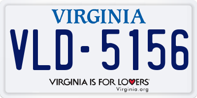 VA license plate VLD5156