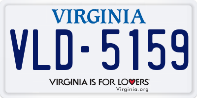 VA license plate VLD5159