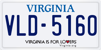 VA license plate VLD5160
