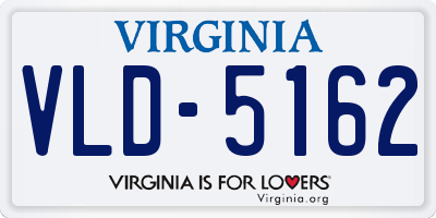 VA license plate VLD5162
