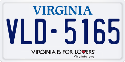 VA license plate VLD5165