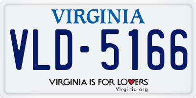 VA license plate VLD5166