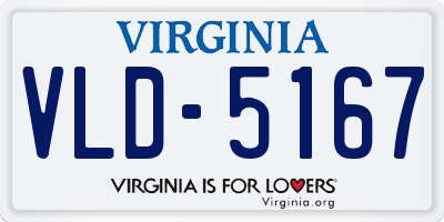 VA license plate VLD5167