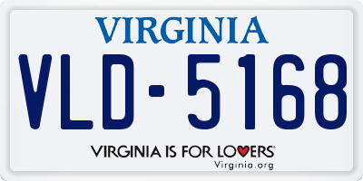 VA license plate VLD5168