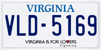 VA license plate VLD5169