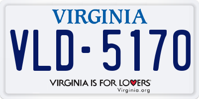 VA license plate VLD5170