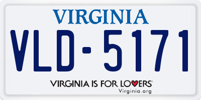 VA license plate VLD5171