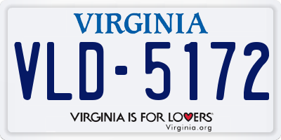 VA license plate VLD5172