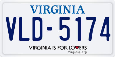 VA license plate VLD5174