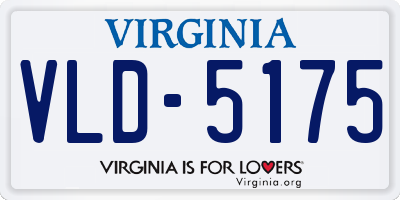 VA license plate VLD5175
