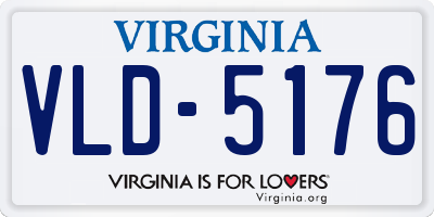 VA license plate VLD5176
