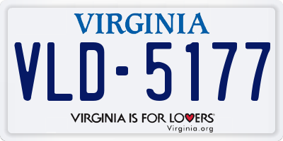 VA license plate VLD5177