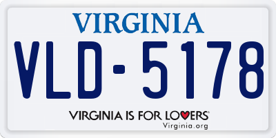 VA license plate VLD5178