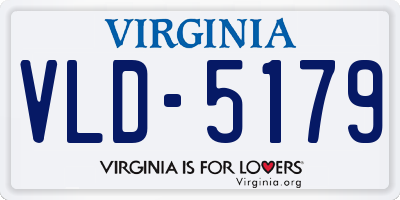 VA license plate VLD5179