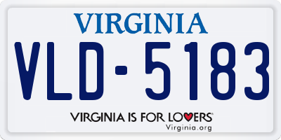 VA license plate VLD5183