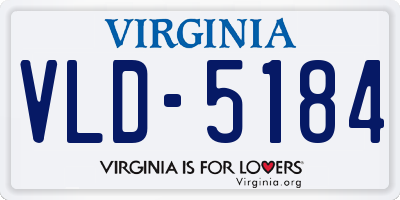 VA license plate VLD5184