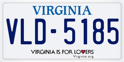 VA license plate VLD5185