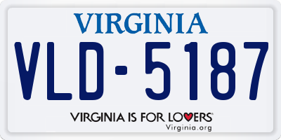 VA license plate VLD5187