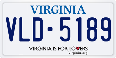 VA license plate VLD5189