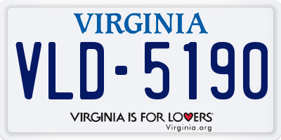 VA license plate VLD5190