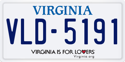 VA license plate VLD5191