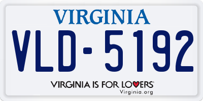 VA license plate VLD5192