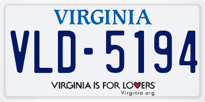 VA license plate VLD5194