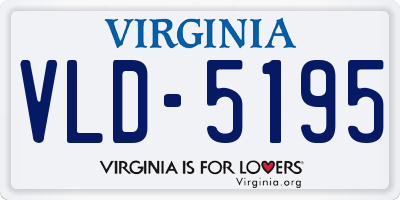 VA license plate VLD5195