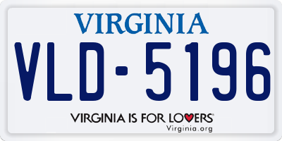 VA license plate VLD5196