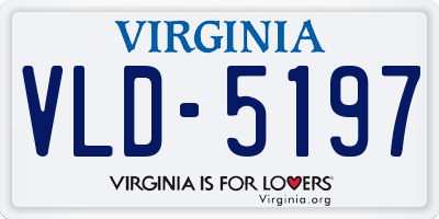 VA license plate VLD5197