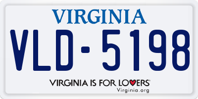 VA license plate VLD5198