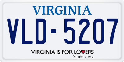 VA license plate VLD5207