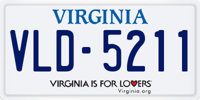 VA license plate VLD5211