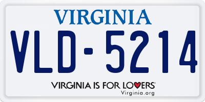 VA license plate VLD5214