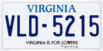 VA license plate VLD5215