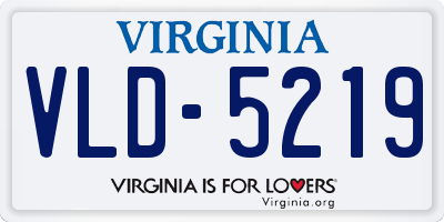 VA license plate VLD5219