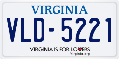 VA license plate VLD5221