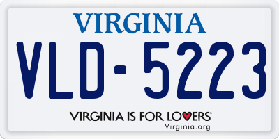 VA license plate VLD5223