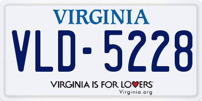VA license plate VLD5228