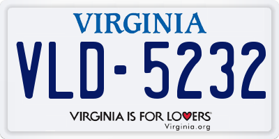 VA license plate VLD5232