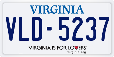 VA license plate VLD5237