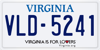 VA license plate VLD5241