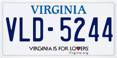 VA license plate VLD5244