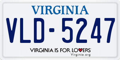 VA license plate VLD5247