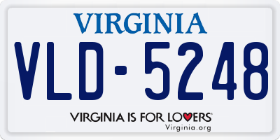 VA license plate VLD5248