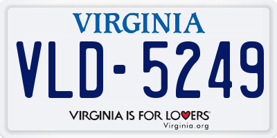 VA license plate VLD5249