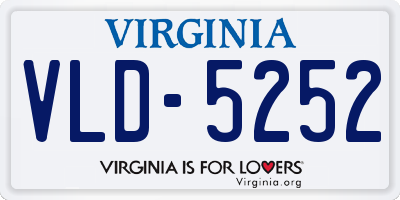 VA license plate VLD5252