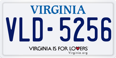 VA license plate VLD5256